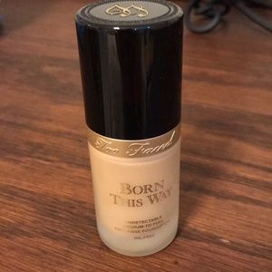Too Faced Born this Way foundation in light beige